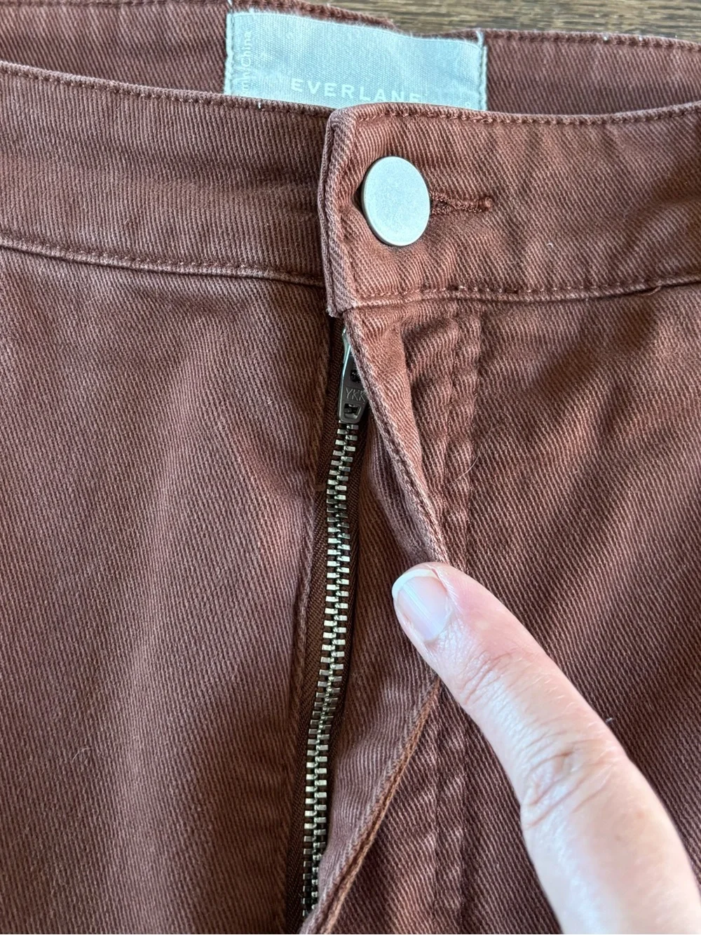 Everlane The Utility Barrel Pant High Waist Cropped Rosewood Pink Brown Size 8